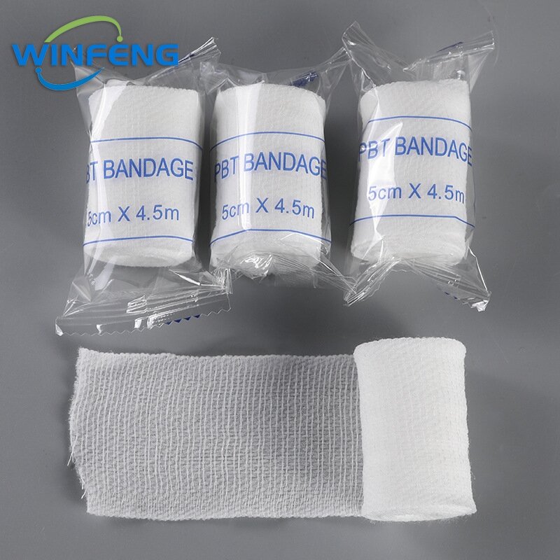10Pcs Ehbo Pbt Elastische Bandages Ademend Katoen Wondverzorging Dressing Gaas Medische Verpleging Survival Kits
