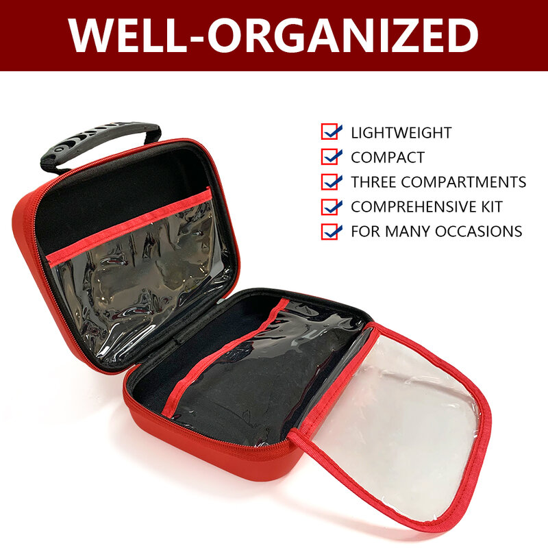 Completo impermeável Outdoor Viagem Kit de Primeiros Socorros, Caixa de Sobrevivência de Emergência do carro, Home Small Camping Box, 129pcs