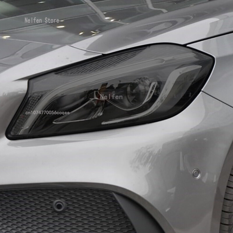 Dla Benz A klasa W176 2013-2018 reflektor samochodowy folia ochronna winylowa przezroczysty czarny renowacyjna TPU