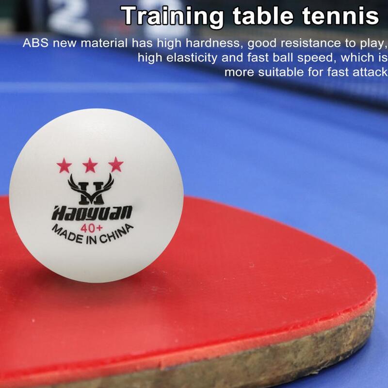 Pelotas de tenis de mesa resistentes al calor, 60 piezas, Abs, elásticas, resistentes a impactos, para juego recreativo