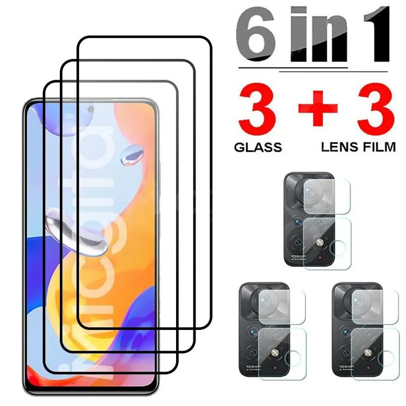 Tempered Glass For Xiaomi Redmi Note 11 Pro 5G Note 11T 11E Pro Screen Protector Camera Lens Film For Redmi Note 11S Glass