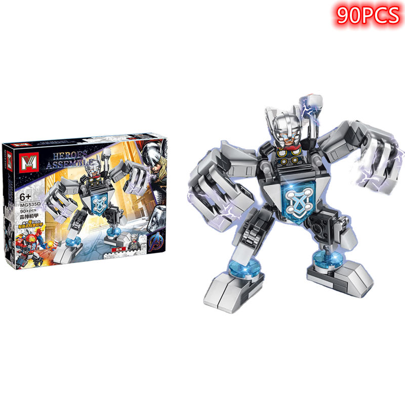 Военный доспех Mech анти-Халк Человек-паук Железный человек мини модель фигурки строительные блоки Совместимые с Legoboys Technic City игрушка подарок
