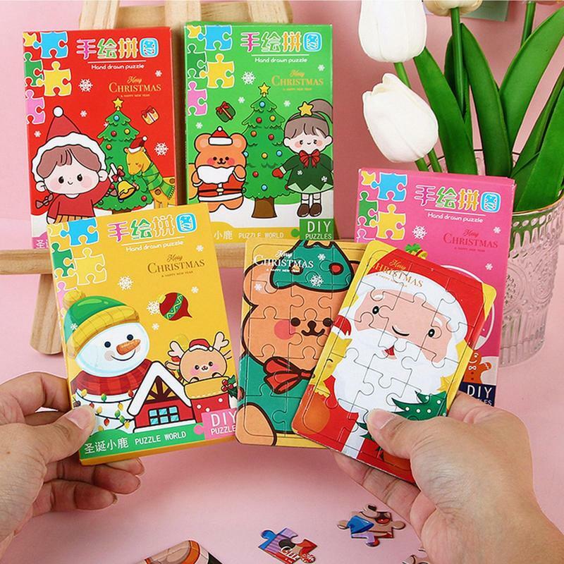 2Pcs/Box Kids Christmas Puzzle Train Baby's Hand-Eye Coordination Interactive Educational Toy New Year Birthday Gifts for Babies
