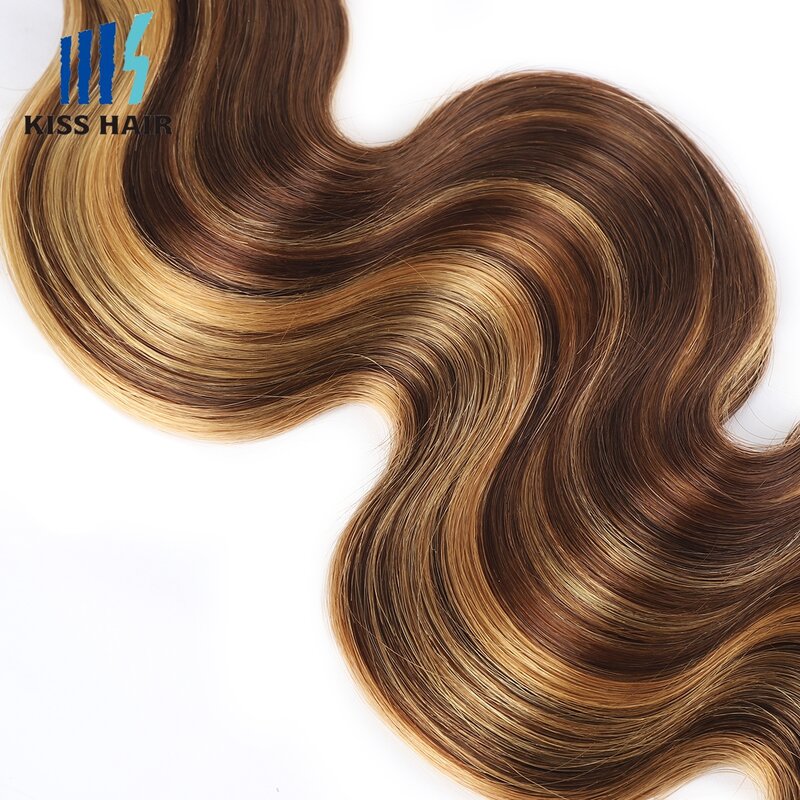 P4/27 Highlight Body Wave Bundels Menselijk Haar Bundels Ombre Honingblonde Bundel Braziliaanse Remy Hair Weave Extensions Voor Vrouw