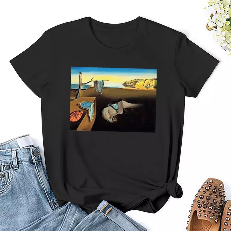 Dalí, Salvador Dalí, la continuación de la memoria, 1931. T-shirt.png camiseta de talla grande para mujer, tops de talla grande