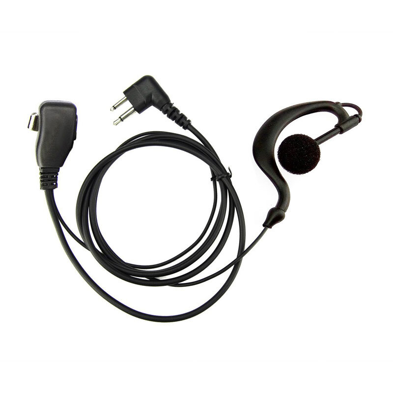 ชุดหูฟังไมโครโฟน PTT ไมโครโฟนแบบมีตะขอเกี่ยวหู2ขาสำหรับ Motorola EP450 EP350 CP040 GP300 GP88S CP140 CP160 CT150วิทยุ TC-500 HYT