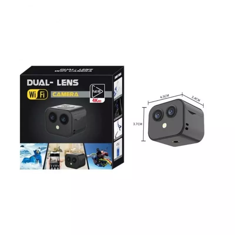 Home Sport Monitor Ingebouwde Batterij Surveillance Micro Dual Cam Nachtzicht Mini Wifi Ip Camera Hd 4K Draadloze Beveiliging Smart