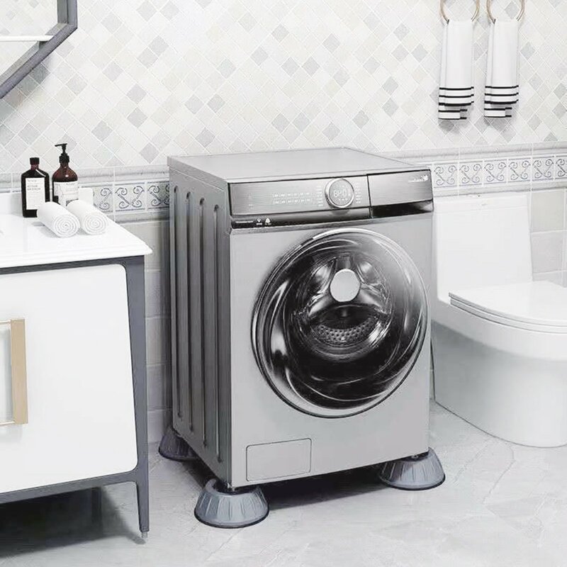Máquina de lavar roupa Anti-Vibração Mute Protection Mat, Universal Anti-Skid Foot Pad, Secador Banho Mat, Banheiro Ferramenta, 4pcs