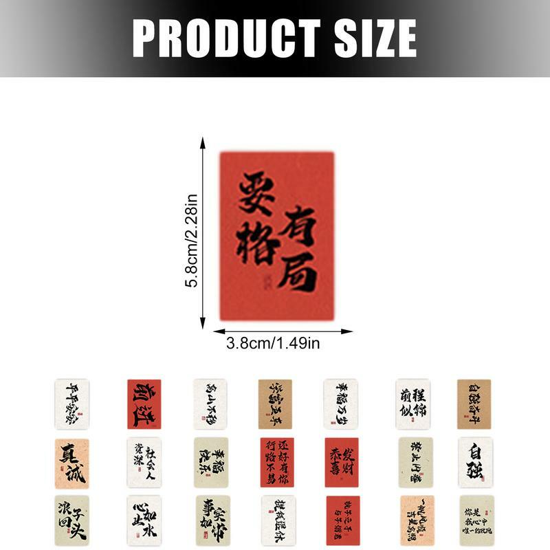 Stiker klasik Cina, 60 buah stiker kaligrafi tradisional Cina, stiker musiman motif bening untuk siswa