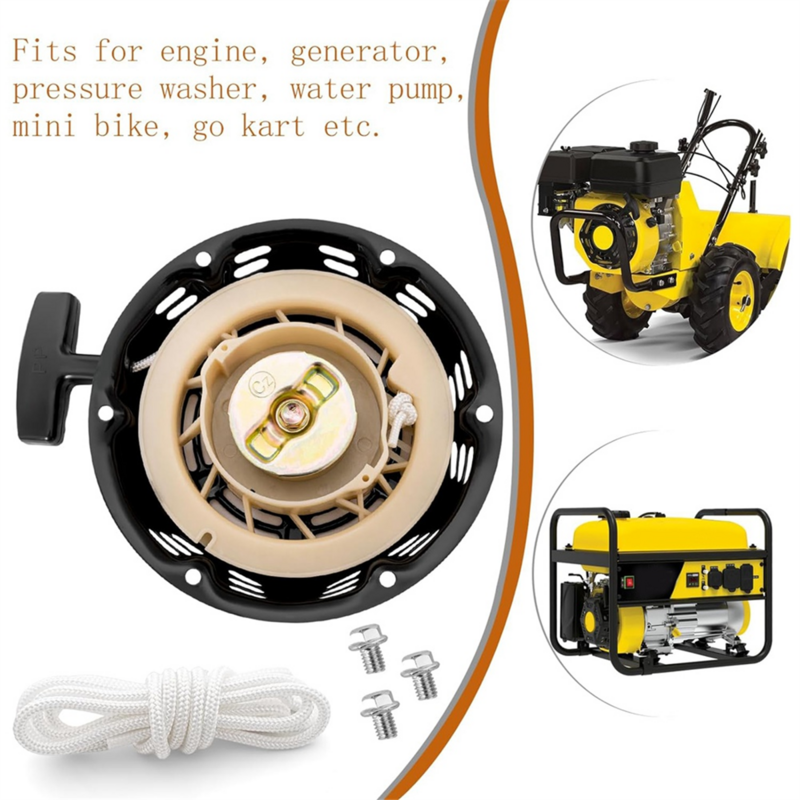 Recoil Starter for Champion 212cc 196cc 224cc Pull Start Assembly 3500w 4000w 4500w Generator Parts with Pull Cord Rope