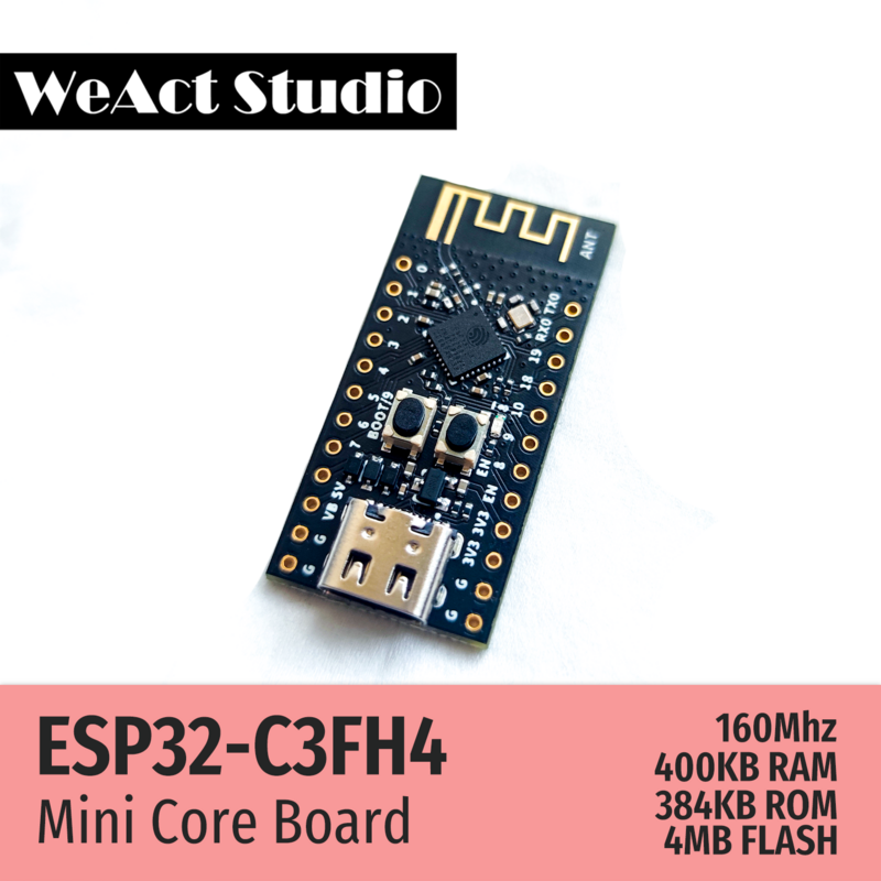 WeAct ESP32-C3FH4 개발 보드, 무선 와이파이, 블루투스 호환 모듈, 마이크로파이썬, ESP32 ESP-32, ESP32C3