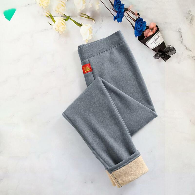 Weather Fleece Leggings for Men Men Fleece-lined Pants Thick Plush Thermal Unisex Winter Pants Elastic for Resistance