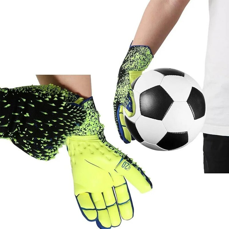 Sarung tangan kiper, pegangan kuat untuk kiper sepak bola dengan ukuran 6/7/8/9/10 sarung tangan sepak bola untuk anak-anak dan dewasa
