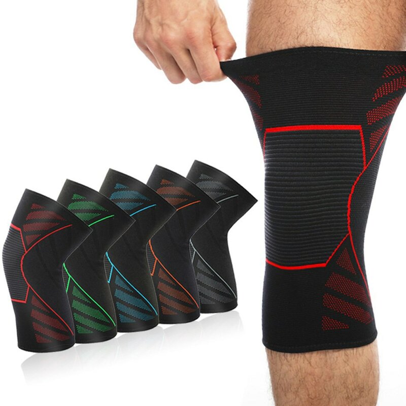 WOSWEIR 1 PC ginocchiere elastiche per sport palestra Fitness Gear ginocchiera in Nylon protezione per ginocchio da corsa supporto per pallavolo