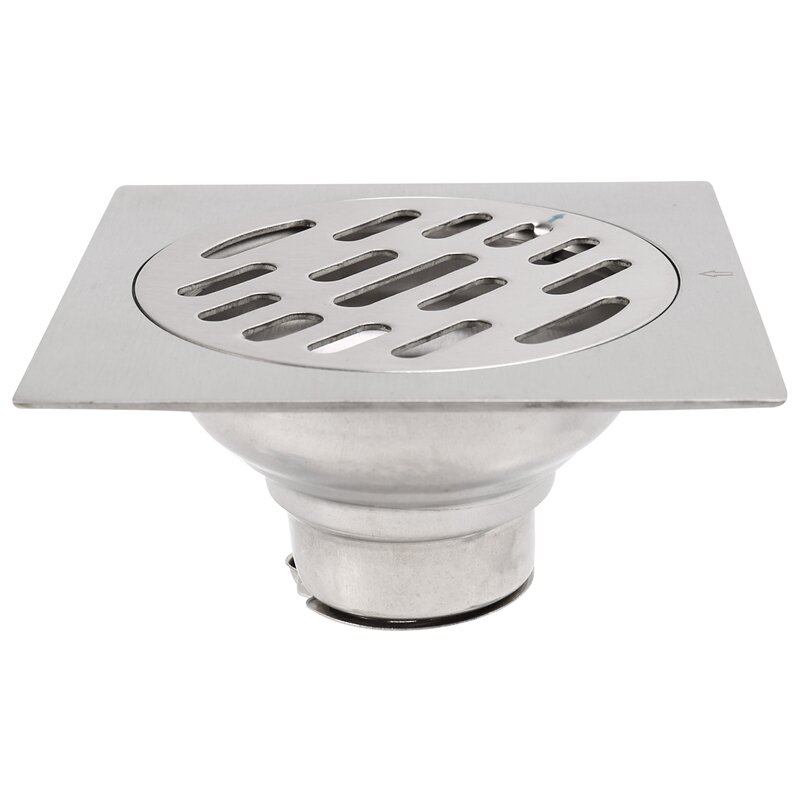 Thick Stainless Steel Anti-Odor Square Floor Drain Waste Drain Cover Hotel Bathroom Shower Drain 100X100mm