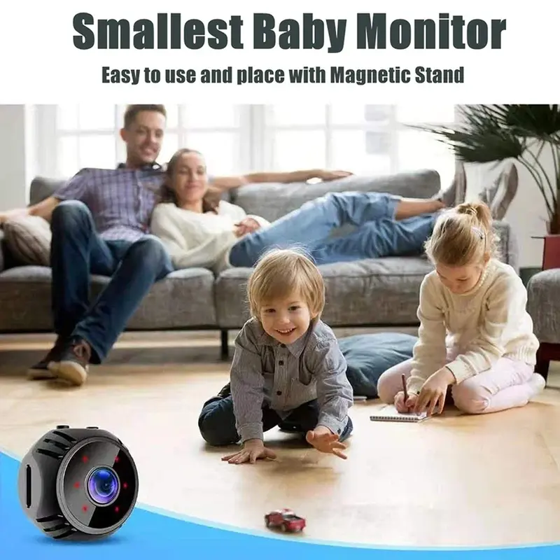 Caméra de surveillance sans fil W8, 1080p, HD, Wi-Fi, avec capteur, pour maison connectée