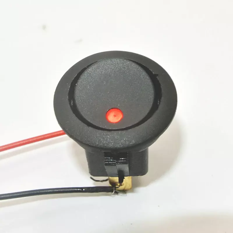5 unids/set en/12V basculante redonda punto interruptor LED impermeable LED luz luminiscencia interruptores de palanca