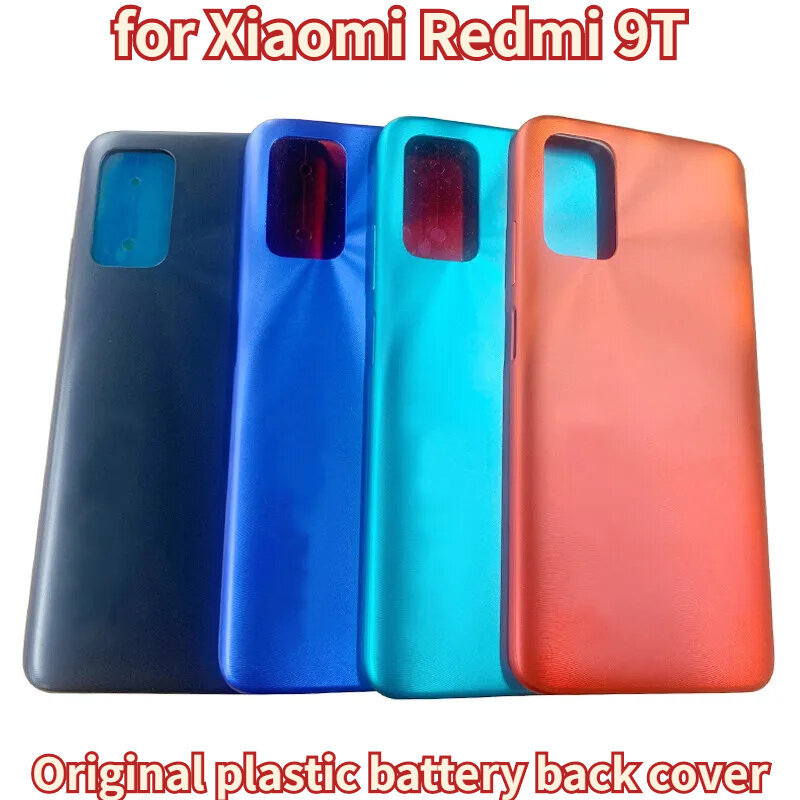 Подходит для замены крышки аккумулятора Xiaomi Redmi 9T и пластиковой задней крышки, Оригинальный Совершенно новый с логотипом