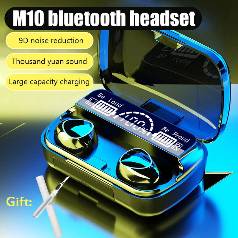 Tws M10 drahtlose Bluetooth-Kopfhörer LED-Display 3500mAh Ladebox 9d Stereo In-Ear Sport wasserdichtes Bluetooth 5,1 Headset