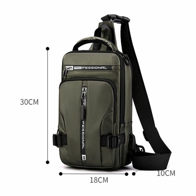Водонепроницаемый рюкзак через плечо, сумки через плечо с защитой от кражи и USB-портом для зарядки для пеших прогулок
