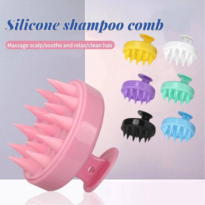 Silicone Shampoo Brush Clean The Scalp Thoroughly Scalp Massage Easy Foam Head Massage Brush Shampoo Brush Bath Comb Care Tool