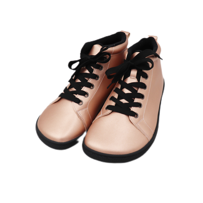 حذاء مصنوع من الجلد حافي القدمين مع نسيج Linning من الداخل للنساء والأطفال بدون كعب صندوق أصابع أوسع