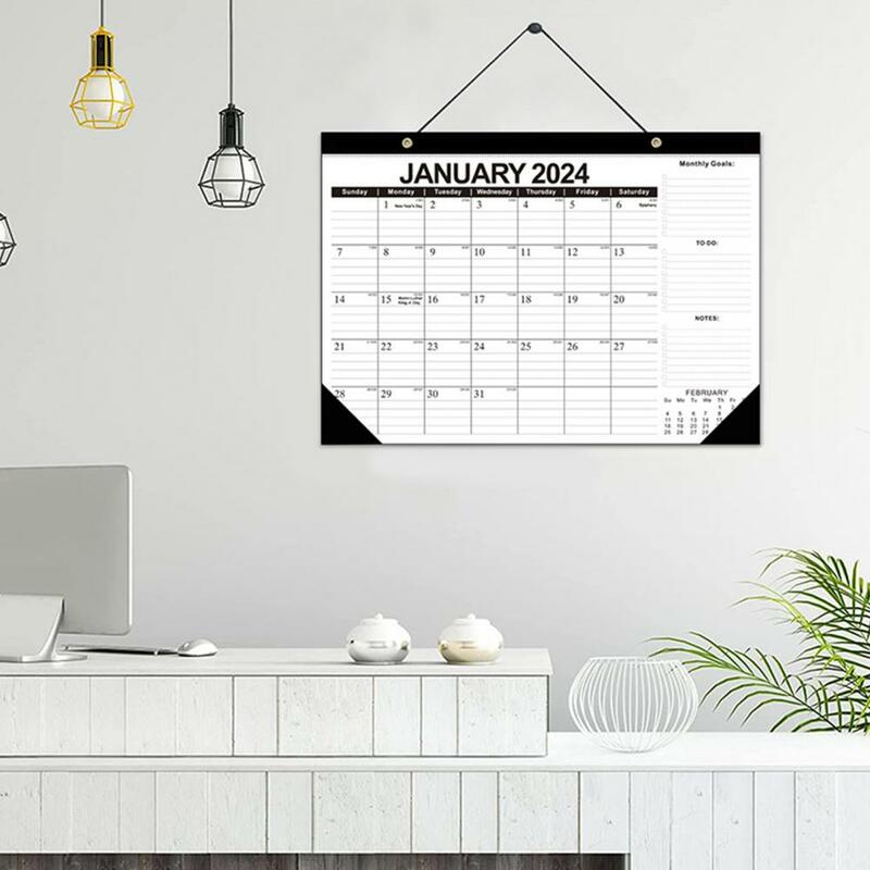 2024 kalendarz na ścianie kalendarza wystarczająco dużo miejsca na spotkania Kalendarze pulpitu z odliczaniem 365 dni wielofunkcyjne dla 2024-2025