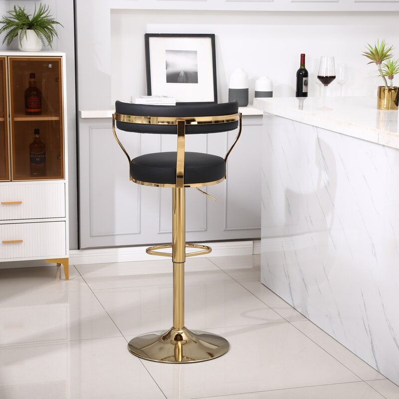 Elegante e Confortável Counter Height Jantar Cadeiras, Costas e apoio para os pés para Cozinha, Bar Counter, 1 Peça por Caixa