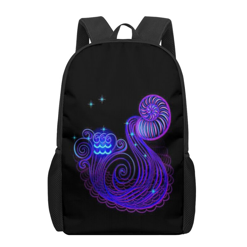 Art 12 constellations 3D Print School Backpack for Boys Girls Teenager Kids Book Bag Casual Shoulder Bag Large Capacity Backpack