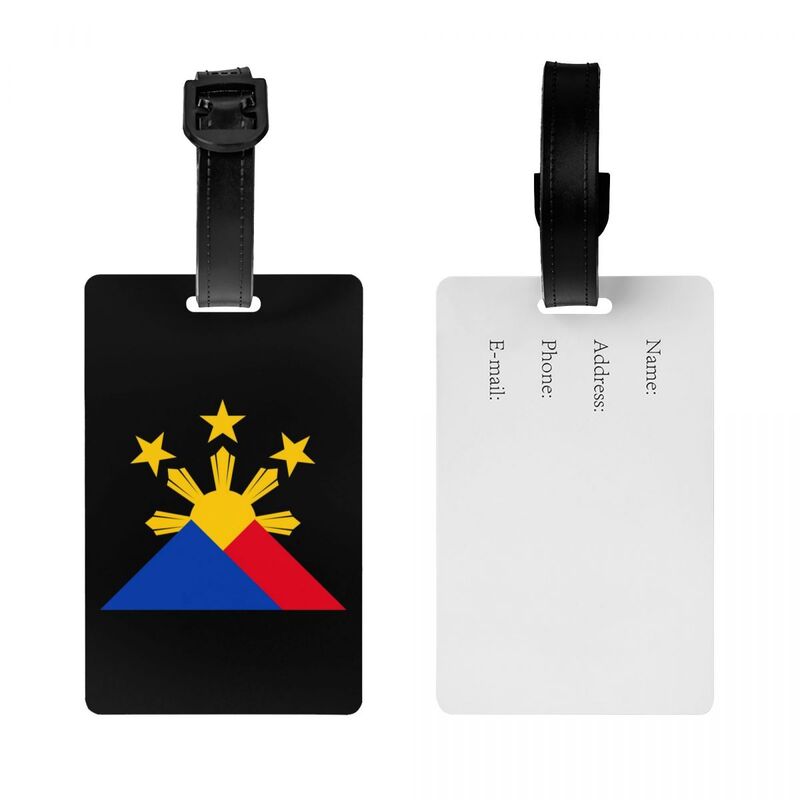 Etiquetas de equipaje personalizadas con bandera de filigrana, Etiquetas de equipaje personalizadas, cubierta de privacidad, tarjeta de identificación con nombre