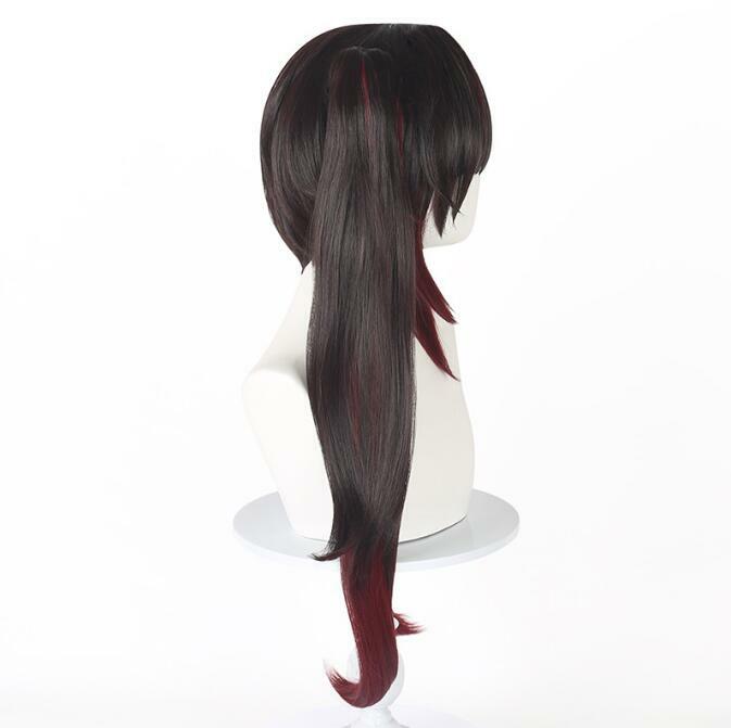 Синтетический парик для косплея из блестящего волокна, длинный парик для косплея игры Honkai Star Rail коричневый-черный смешанный коричневый-красный