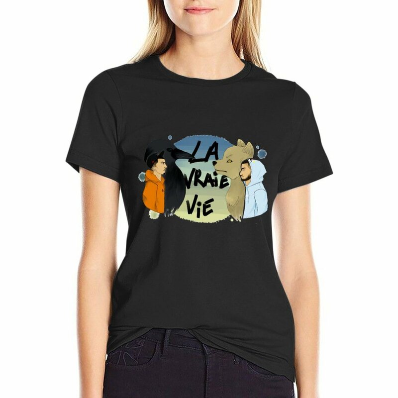 T-shirt esthétique pour femme, The True Life, Bigflo et Oli, vêtements kawaii, valider