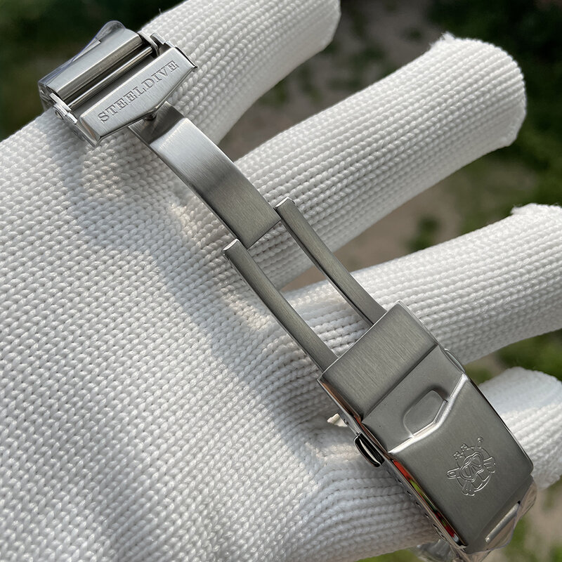Steeldive-Relógio de mergulho automático masculino, pulseira de aço inoxidável, vidro Sapphire, mostrador preto, impermeável, NH35, SD1928M, 39mm, 200m