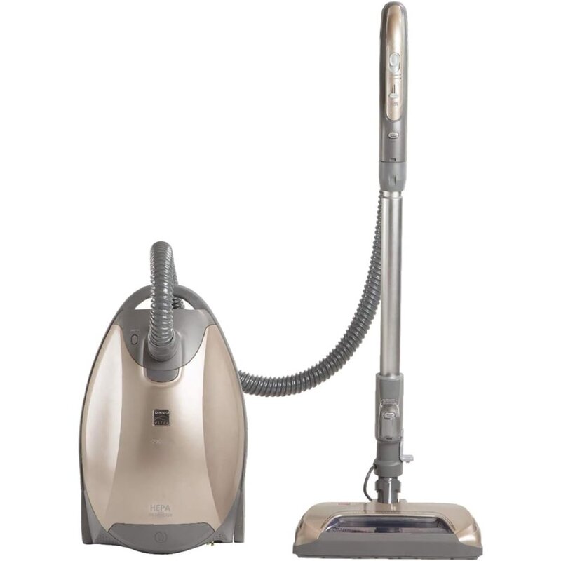 New-81714 Bundle Ultra Plush Lightweight Bagged Canister Vacuum, 700 Series, Gold