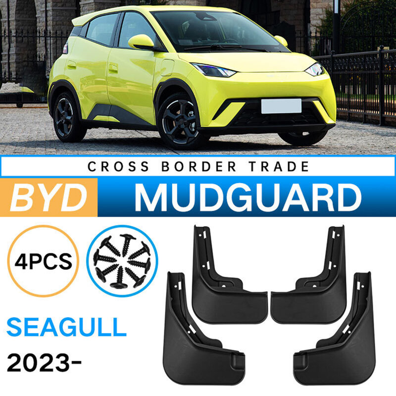 Automóvel dianteiro e traseiro Roda Mud Flaps, Splash Guards, Body Protector, Para-lamas, Mudflaps, Acessórios Modificados, BYD Seagull 2023