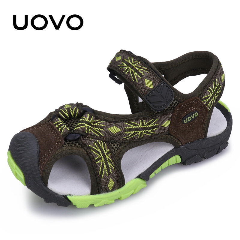 UOVO Foorwear 2022 브랜드 여름 해변 샌들 소년과 소녀 신발 통기성 캐주얼 스포츠 슬리퍼 유아 #25-35