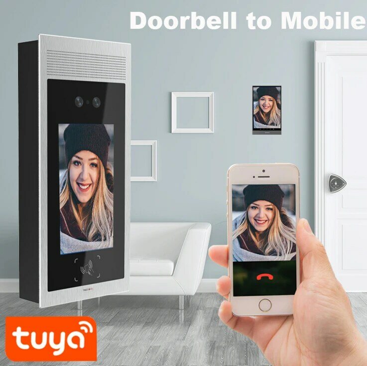 8 polegadas Tuya WiFi inteligente casa android tablet vertical tela monitor home segurança vídeo porta telefone intercom sistema