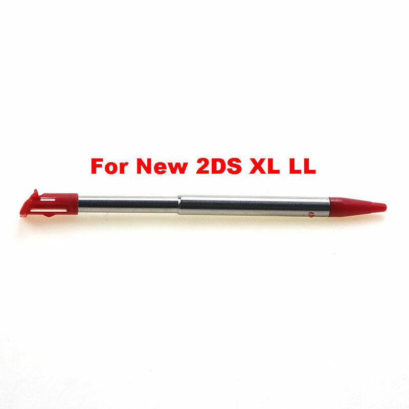 Red Metal Retractable Stylus Plastic Stylus for 2DS 3DS New 2DS LL XL New 3DS XL For NDSL NDSi NDS