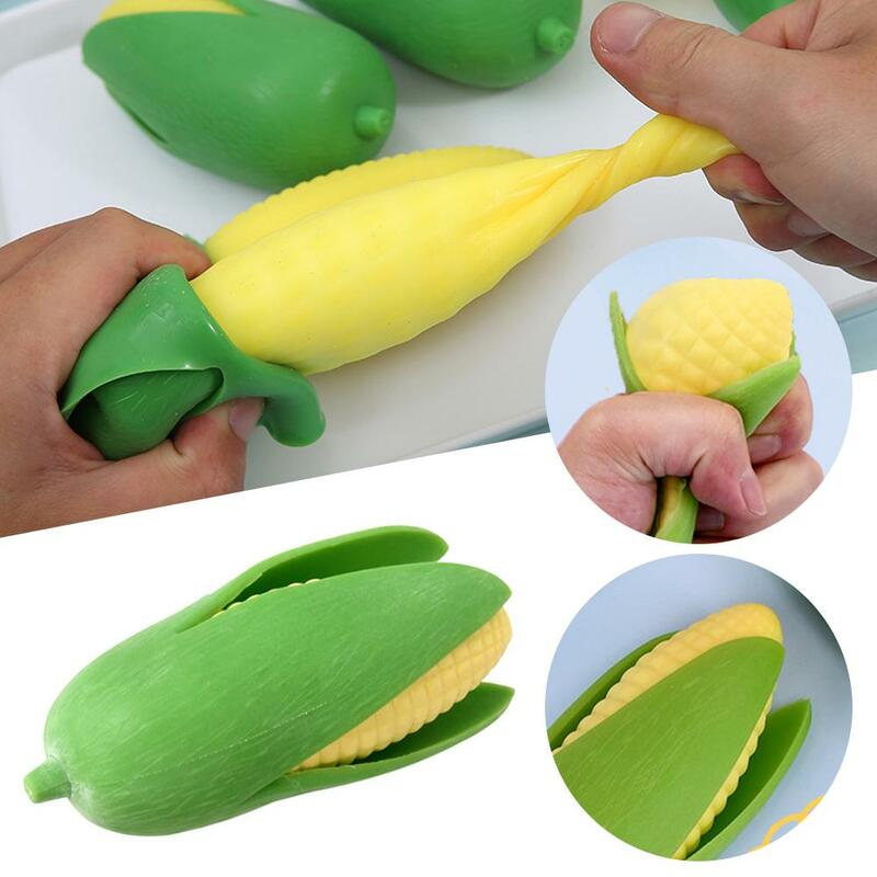 Funny Corn Squeeze Toy TPR Material Environmental Friendly Pinch Green Toy Decompression Relief Stress Kids Toys Creative S4K5