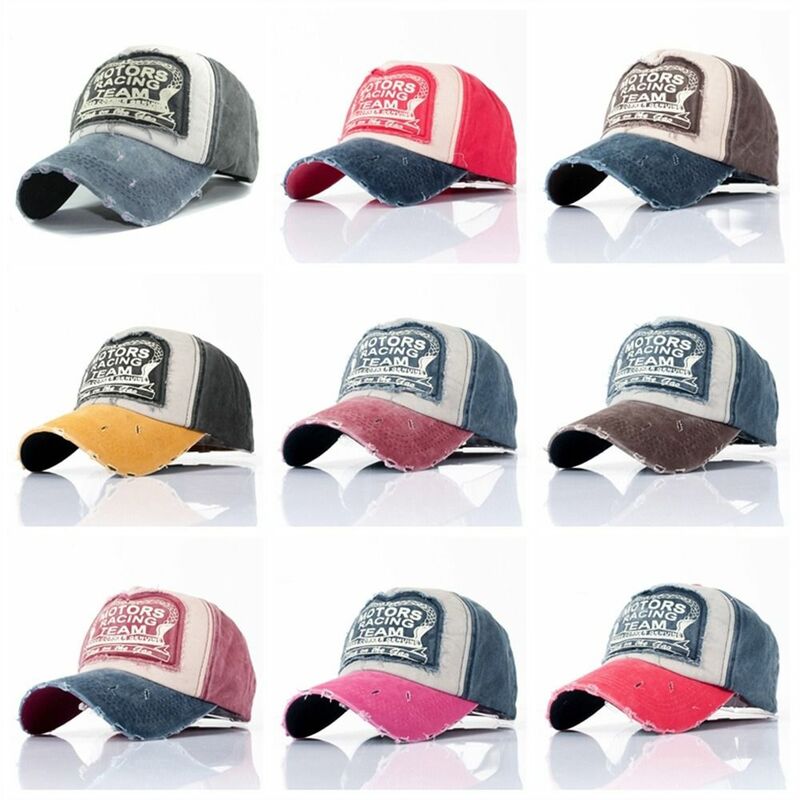Patchwork Baseball Caps Dad Hats Breathable Casual Snapback Hat Cotton Multicolor Hip Hop Hat Unisex
