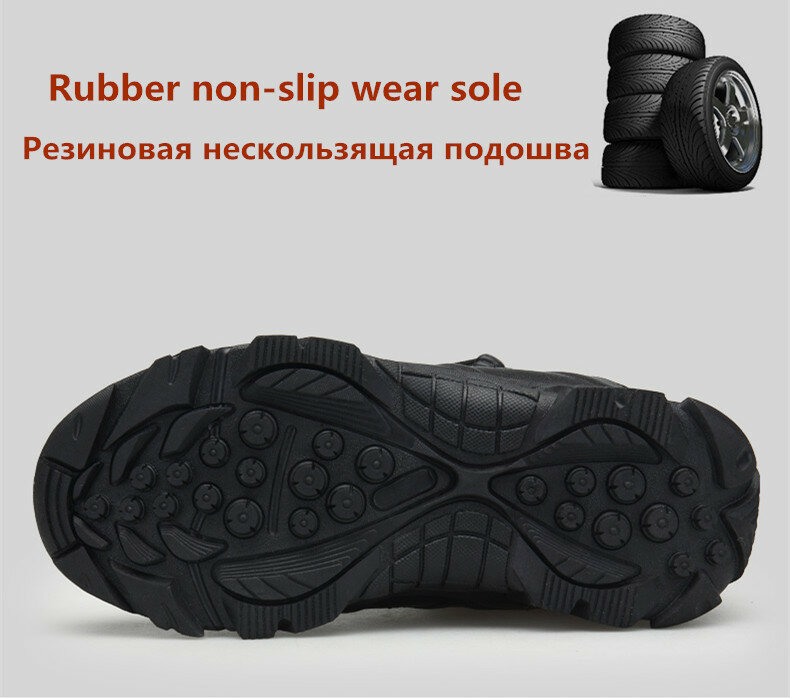 Size 39-47 Desert Tactical Mens Boots Wear-resisting Army Boots Men Waterproof Outdoor Hiking Men Combat Ankle Boots