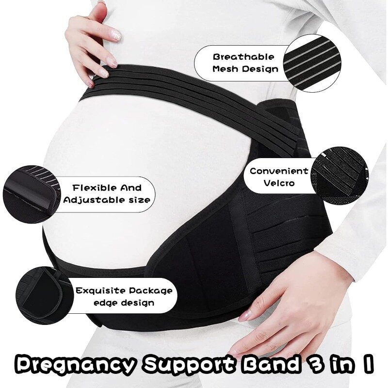 Cinturón de soporte transpirable y ajustable para mujer embarazada, soporte de cintura, cinturón Prenatal de contracción posparto