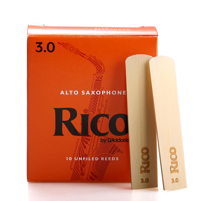 Original D'addario RICO Orange Box, Reeds Eb Alto Bb Soprano Tenor Barione Saxphone Clarinete Baixo Clássico, EUA