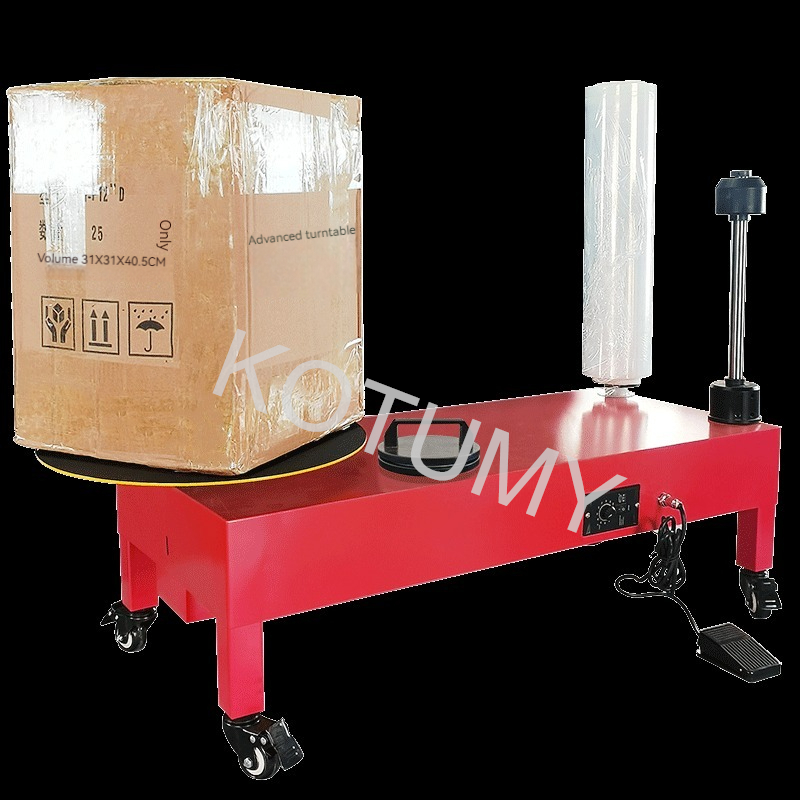 Electric PE Winding Film Packaging Machine Vertical PE Stretch Film Baler 60CM Express Logistics Carton Automatic Wrapping Tool
