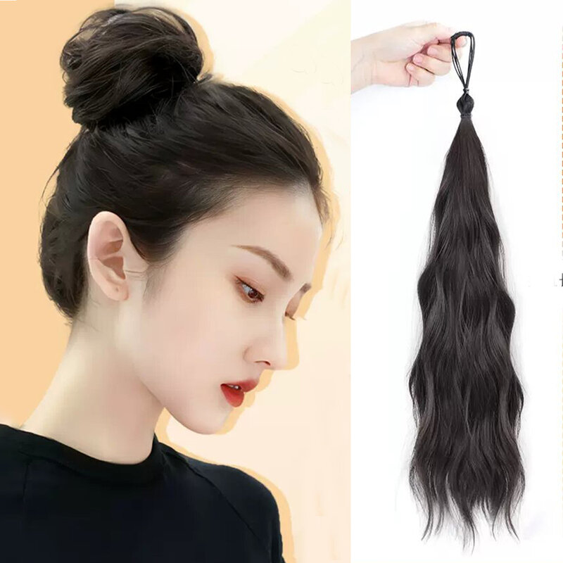 ALXNAN HAIR sintetico Self-winding hair bundle one piece flower head hair coil artefatto, high skull top borsa per parrucca extra