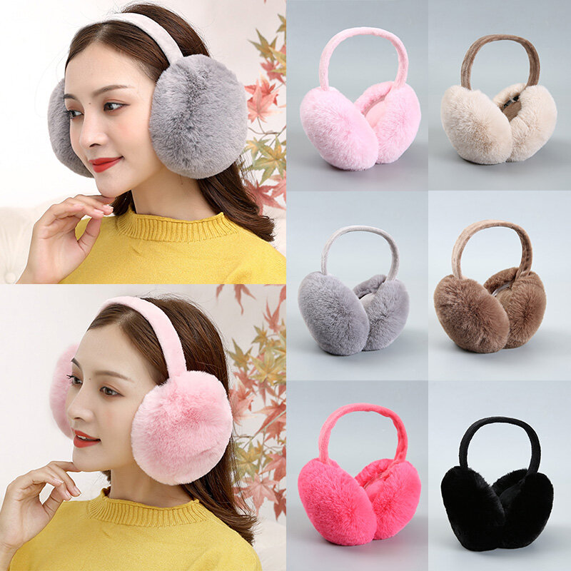Unisex Soft Plush Earmuffs, Multicolor Ear Shield, monocromático, bonito Ear Bag, quente, outono, inverno, frete grátis
