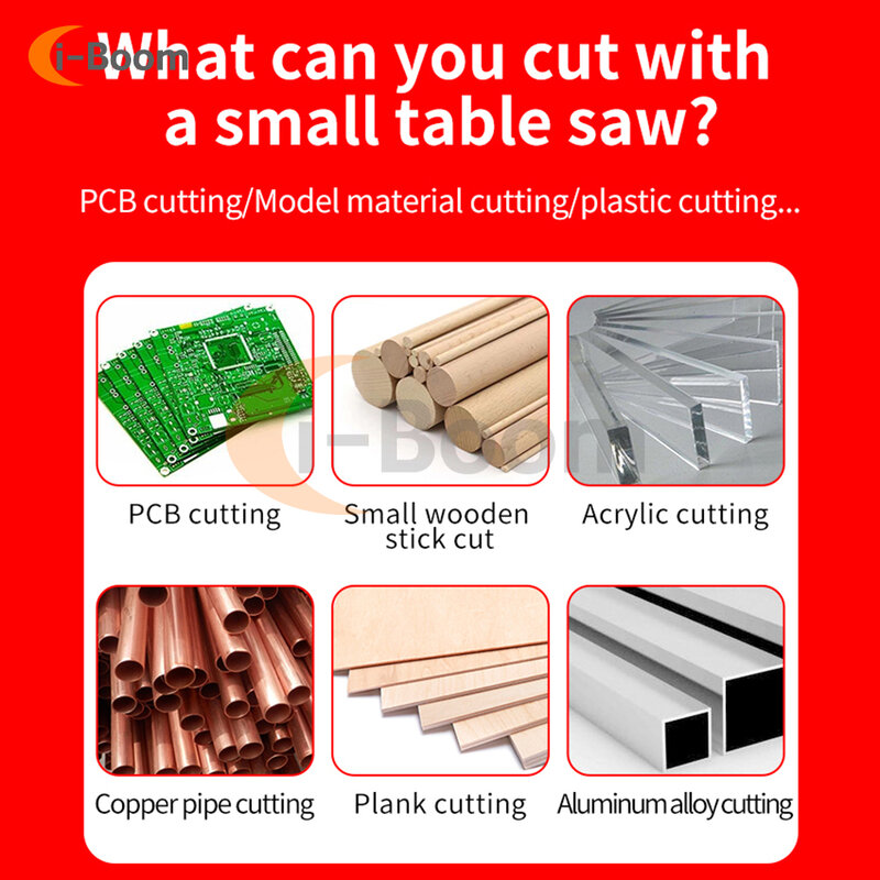 US EU Plug Miniature Table Saw Sawing Machine Dustproof Cutting PCB Small Wood Stick Acrylic Copper Tube Aluminum Alloy Cutt