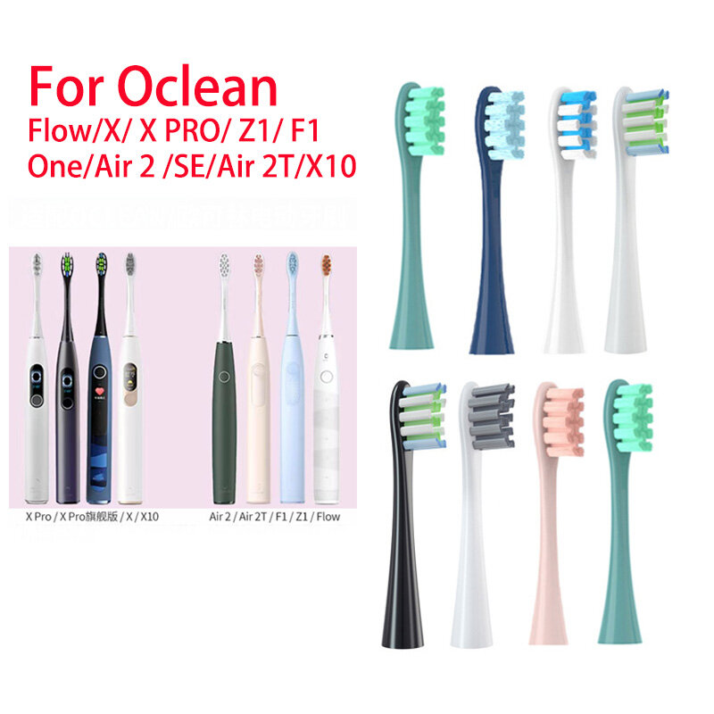 For Oclean Flow/X/ X PRO/ Z1/ F1/ One/ Air 2 /SE Brush Heads Soft DuPont Sonic Toothbrush Vacuum Bristle 7pcs Replacement Heads