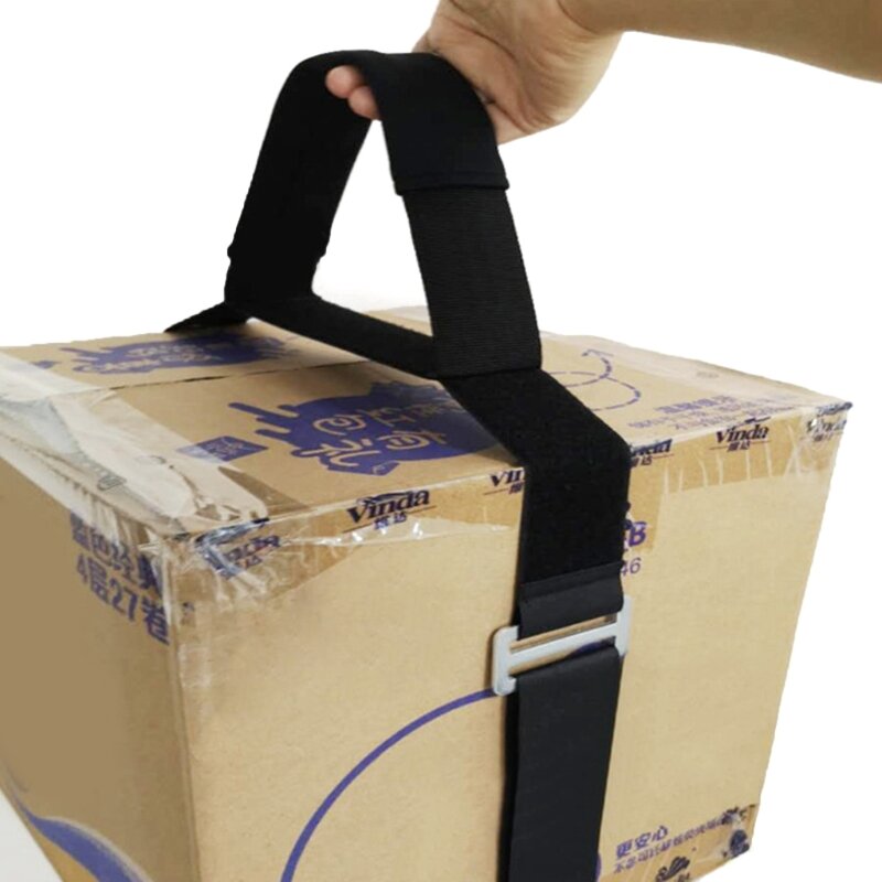 Cinturón sujeción para objetos pesados ​​de cuerda transporte negra, cinturón móvil para muebles, correas y más