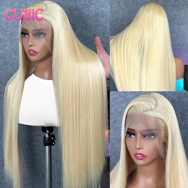 CUBIC Blonde Wig Human Hair Lace Front Wigs Human Hair 13x4 180% Density Straight Lace Frontal Wigs Human Hair Wig Pre Plucked